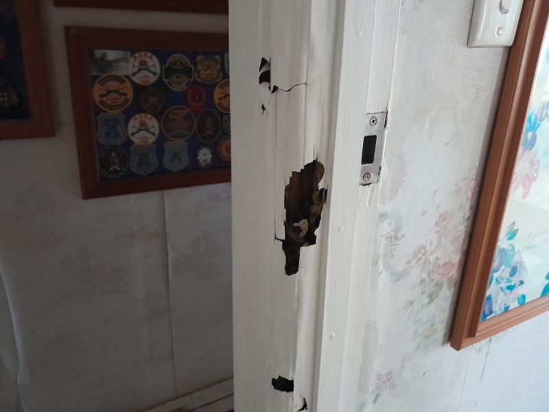 termite damage door frame